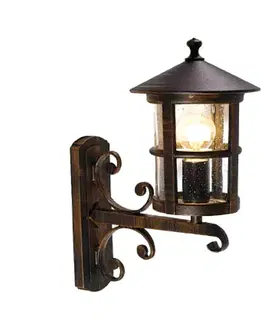 Rustikální venkovní nástěnná svítidla ACA Lighting Garden lantern venkovní nástěnné svítidlo HI6501