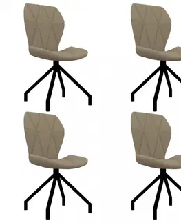 Židle Jídelní židle 4 ks umělá kůže Dekorhome Modrá