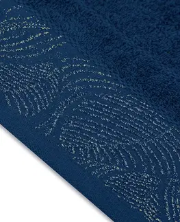 Ručníky AmeliaHome Sada 3 ks ručníků BELLIS klasický styl námořnicky modrá, velikost 30x50+50x90+70x130