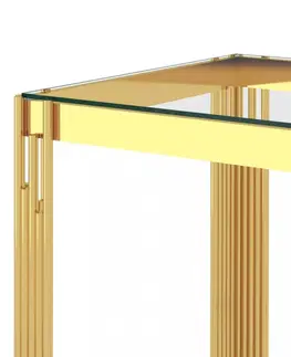 Konferenční stolky Konferenční stolek Dekorhome Zlatá