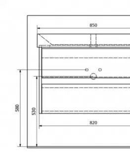 Koupelnový nábytek SAPHO NIRONA umyvadlová skříňka 82x51,5x43 cm, bílá NR085-3030