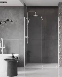 Sprchové kouty MEXEN/S Velar posuvné sprchové dveře 160, transparent, bílá 871-160-000-01-20