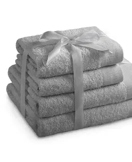 Ručníky Sada bavlněných ručníků AmeliaHome AMARI šedá, velikost 2*70x140+2*50x100