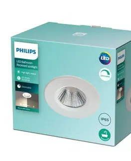 Bodovky do podhledu na 230V LED Zapuštěné bodové svítidlo Philips DIVE SL261 8718699755720 5,5W 350lm 2700K IP65 bílé stmívatelné