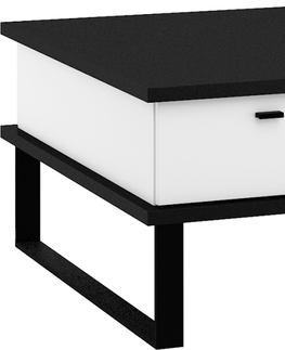Konferenční stolky Konferenční stolek ORSOLA 2SK, černá/bílá