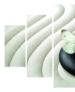Obrazy Hanah Home Vícedílný obraz Sand Butterfly 92 x 56 cm