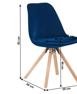 Židle Jídelní židle SABRA Tempo Kondela Modrá