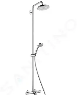 Sprchy a sprchové panely HANSGROHE Croma 220 Sprchový set Showerpipe s termostatem, 220 mm, 1 proud, chrom 27223000