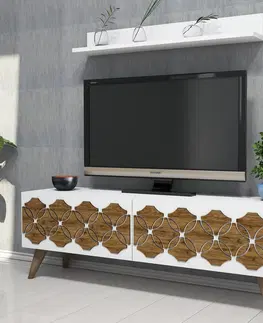 Obývací stěny a sestavy nábytku Televizní stěna NISAN bílá