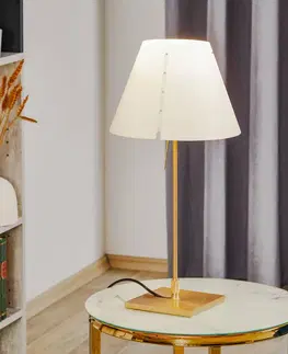 Stolní lampy Luceplan Luceplan Costanzina stolní lampa mosaz bílá