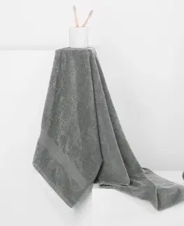 Ručníky Bavlněný ručník DecoKing Marina stříbrný, velikost 50x100