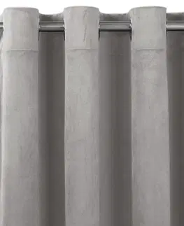 Záclony Závěs Homede Vila se stříbrnými průchodkami šedý, velikost 135x175