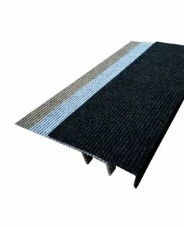 Koberce a koberečky VOPI Nášlap na schody Quick step obdelník antracitová, 24 x 65 cm