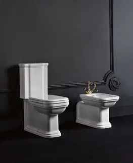 Záchody KERASAN WALDORF WC kombi mísa 40x68cm, spodní/zadní odpad, bílá 411701