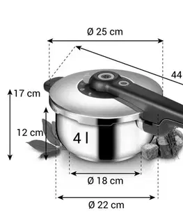 Tlakové hrnce TESCOMA SmartCLICK 4,0 l tlakový hrnec