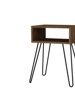 Stolky do obývacího pokoje Kalune Design Odkládací stolek Tuana hnědý
