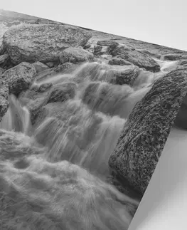 Samolepící tapety Samolepící tapeta černobílé vysokohorské vodopády