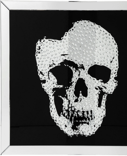 Zarámované obrazy KARE Design Zarámovaný obraz Mirror Skull 100x100cm