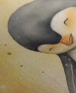 Zasněná zvířátka Obraz zasněný tučňáček