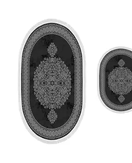 Koupelnové předložky L'essentiel Sada 2 kusů koupelnových podložek Orient Ornamental Black černá