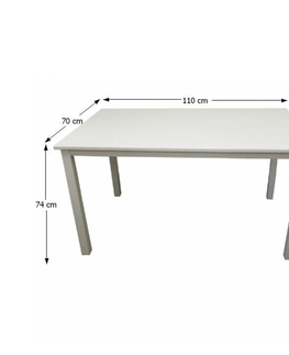 Jídelní stoly Jídelní stůl PUTIFARKA, bílá, 110 cm