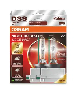 Autožárovky OSRAM D3S 35W XENARC NIGHT BREAKER LASER +220% 2ks 66340XN2-2HB