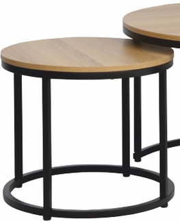 Konferenční stolky Kasvo ODIN (DION) konf. stůl sestava tmavý mramor / černé nohy