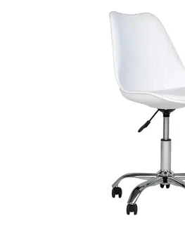 Kancelářská křesla Norddan Designová kancelářská židle Maisha bílá - Skladem