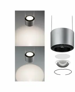 Klasická závěsná svítidla PAULMANN LED závěsné svítidlo Aldan II 8,3 / 1x5W černá/hliník kartáčovaný