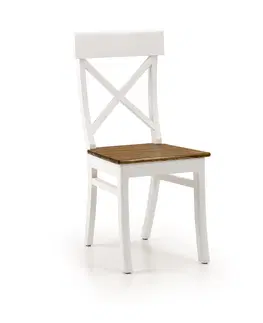 Luxusní jídelní židle Estila Židle NEW WHITE combi