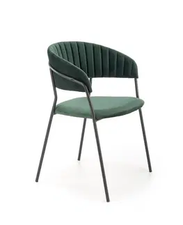 Židle Jídelní židle K426 Halmar Tmavě zelená