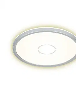 LED stropní svítidla BRILONER Slim svítidlo LED panel, pr. 29,3 cm, 2400 lm, 18 W, stříbrná BRI 3391-014