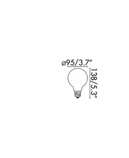 LED žárovky FARO LED žárovka GLOBE filament AMBER E27 4W 2200K