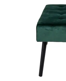 Lavice do jídelny Norddan Designová lavice Elaina, zelený samet - Skladem