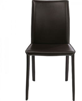 Jídelní židle KARE Design Tmavě hnědá čalouněná jídelní židle Milano