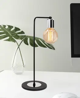 Lampy a lampičky Stolní lampa HARPUT černá stříbrná