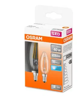 LED žárovky OSRAM OSRAM Classic B LED žárovka E14 4W 4.000K čirá 2ks