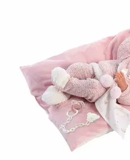 Hračky panenky LLORENS - 73860 NEW BORN HOLČIČKA - realistická panenka miminko s celovinylová tělem - 40cm