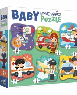 Puzzle Trefl Baby puzzle Povolání a vozidla, 6v1 (2-6 dílků)