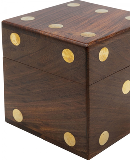 Dekorativní předměty KARE Design Dřevěné kostky v etue Dice (5 kostek)