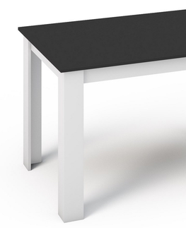 Jídelní stoly Jídelní stůl BEIRA 120x80 bílá/černá