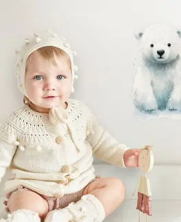 Samolepky na zeď Malý lední medvěd - Samolepka se zvířátkem