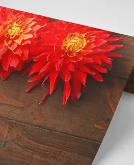 Samolepící tapety Samolepící fototapeta květiny dálí na dřevě