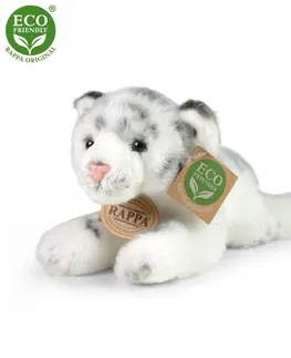Hračky RAPPA - Plyšový tygr bílý ležící 17 cm ECO-FRIENDLY