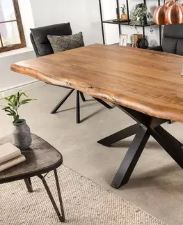 Jídelní stoly LuxD Designový jídelní stůl Massive Nature 220 cm akácie