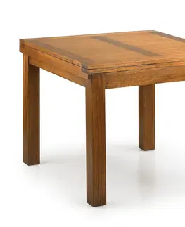Designové a luxusní jídelní stoly Estila Masivní rozkládací jídelní stůl Star ze dřeva Mindi hnědé barvy 180cm