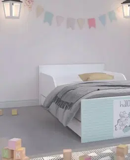 Dětské postele Dětská postel HELLO FRIEND s myškami 160 x 80 cm