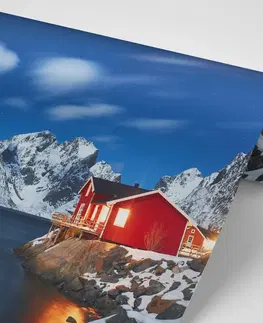 Samolepící tapety Samolepící fototapeta noční krajina v Norsku