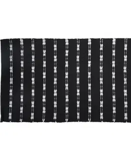 Koberce a koberečky Koberec prošívaná černá, 70 x 140 cm