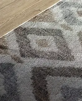 Koberce a koberečky Dywany Lusczow Kusový koberec SOFT ROMBY modro-šedý, velikost 80x150